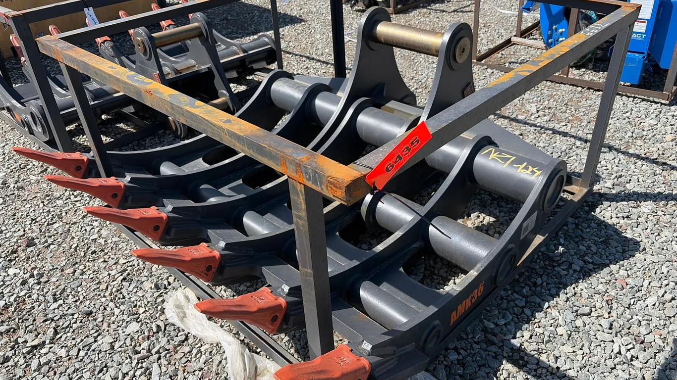 Approx. 59" Unused AllMetal AMK36 Excavator Rake Attachment
