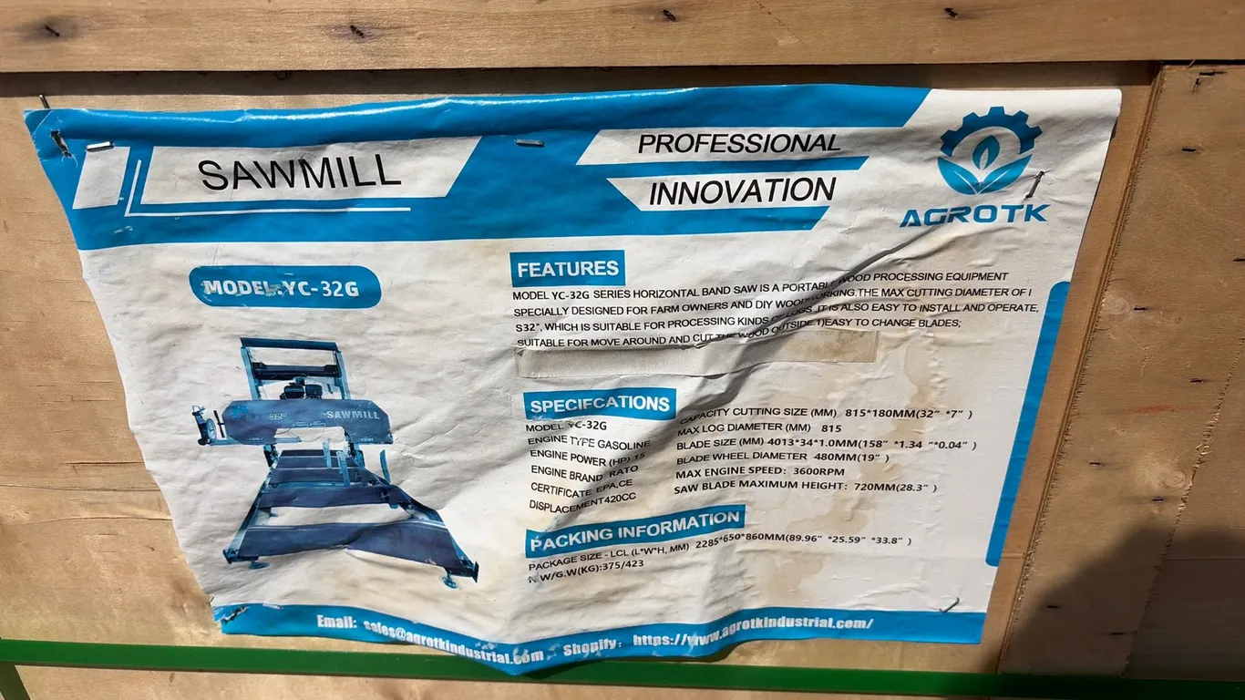 Unused AGT YC-32G Sawmill