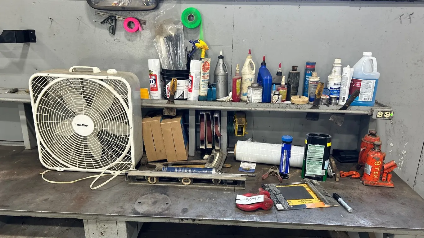 Misc. Shop Items, Clevice, (2) Bottle Jack, Oil And More