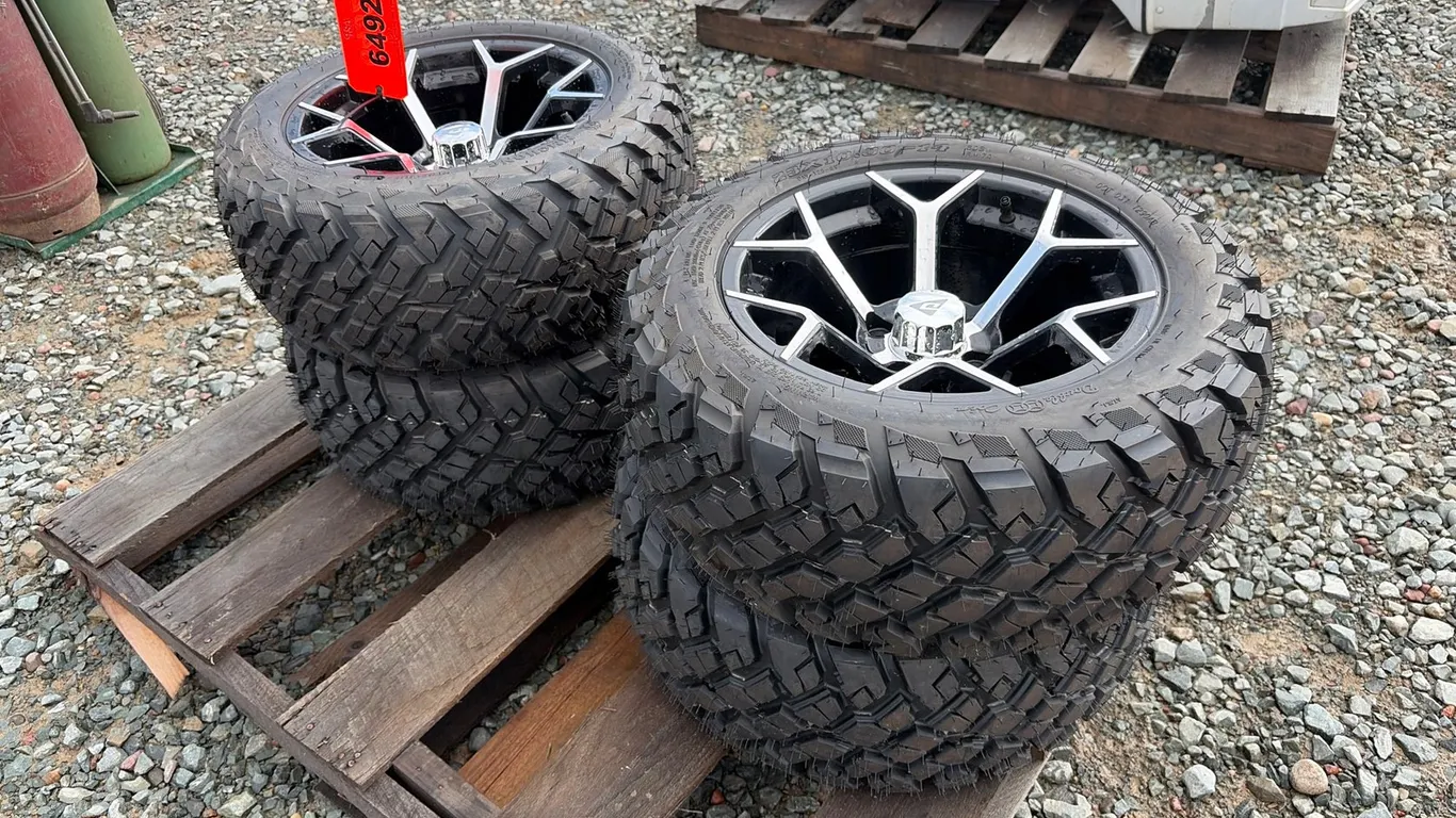 (4) Unused 23x10.00-14 Tires W/Rims