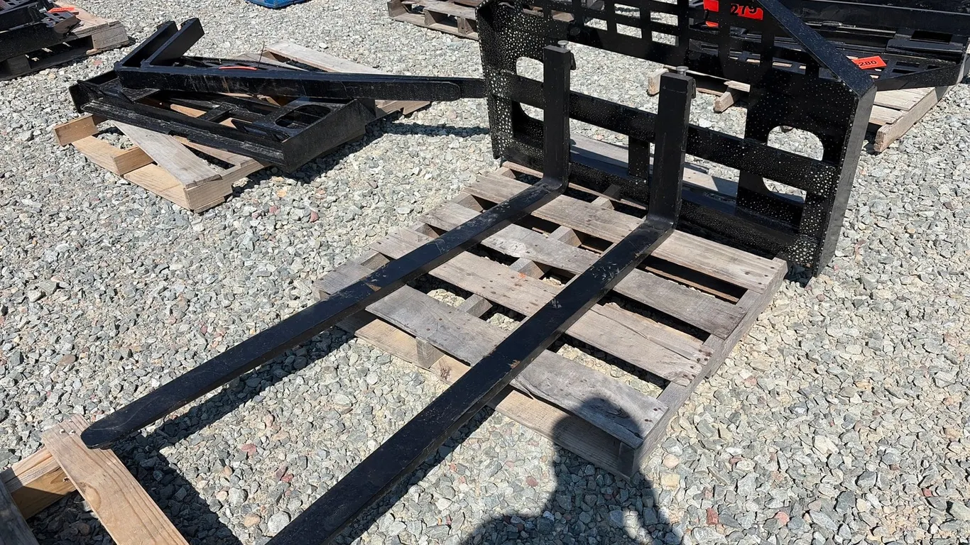 Approx. 60" Unused Future DHC Skid Steer Pallet Forks