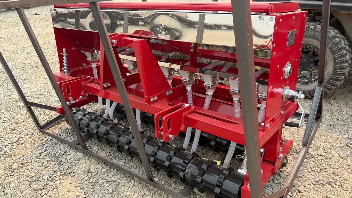 Approx. 70" Unused AGT STSD10 Skid Steer/3-Point Seed Drill Attachment