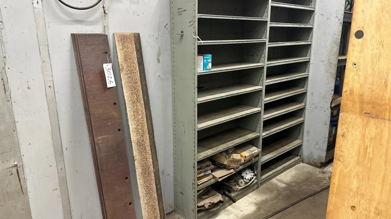 Shelving W/ Steel, Chains, Lights And More