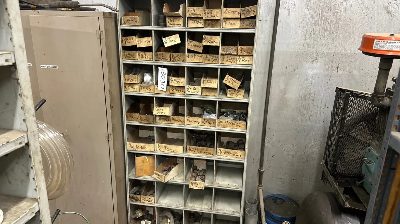 Shelving W/ Bushings, Couplings, Clamps And More