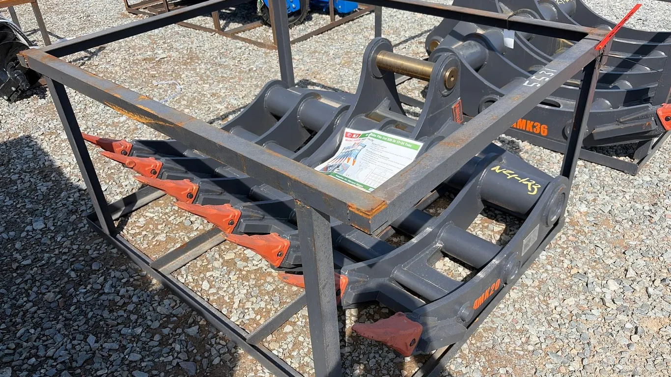 Approx. 59" Unused AllMetal AMK20 Excavator Rake Attachment