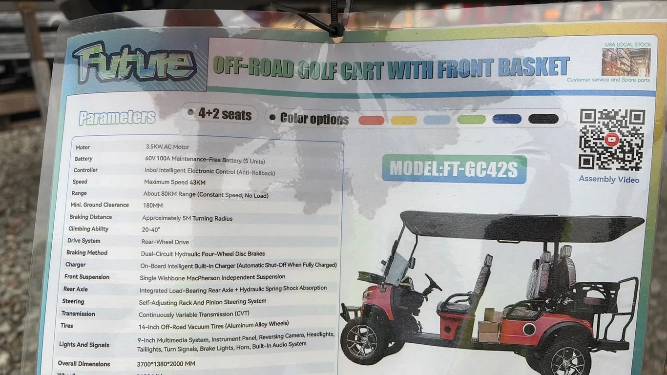Unused Future FT-GC42S Electric Golf Cart