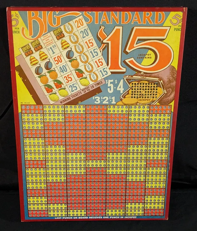 5¢ GAMBLING PUNCHBOARD BIG STANDARD
