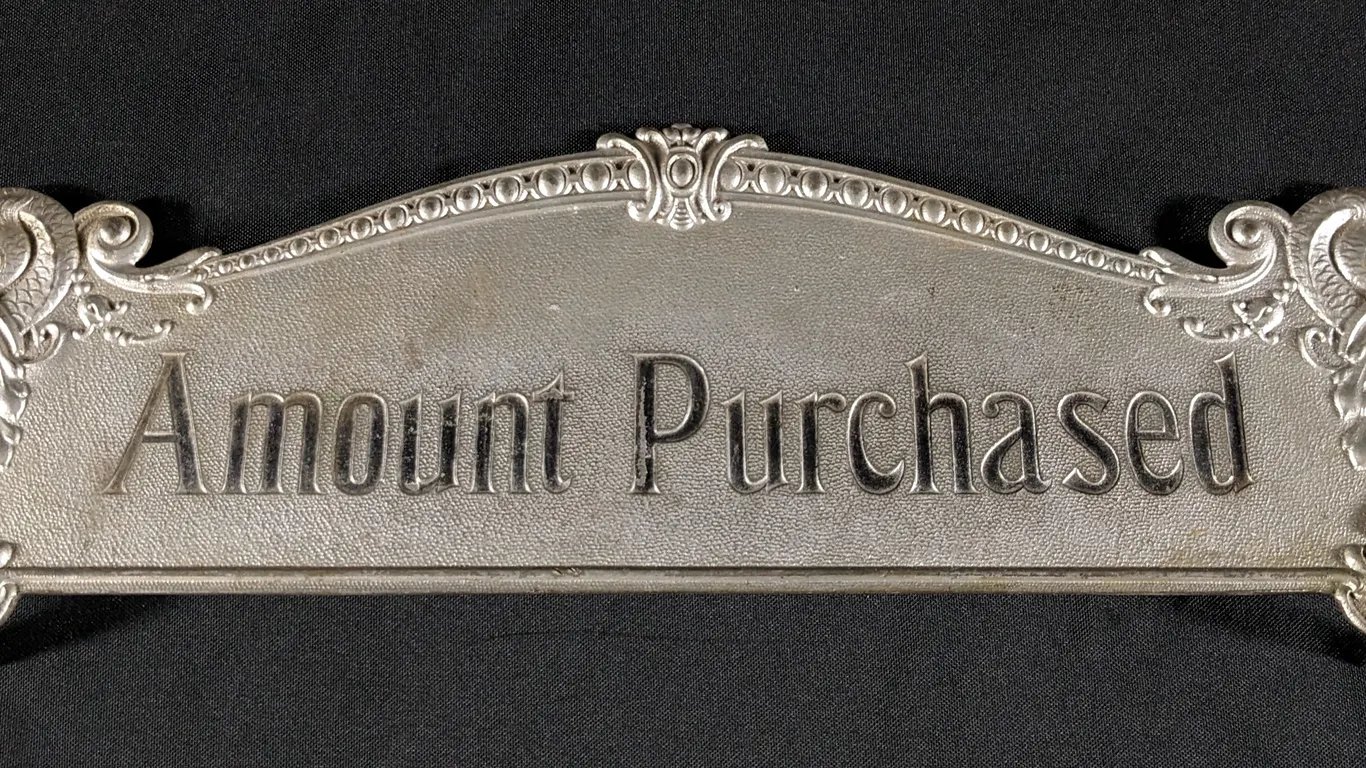 NCR NATIONAL DOLPHIN-SERPENT CASH REGISTER SIGN
