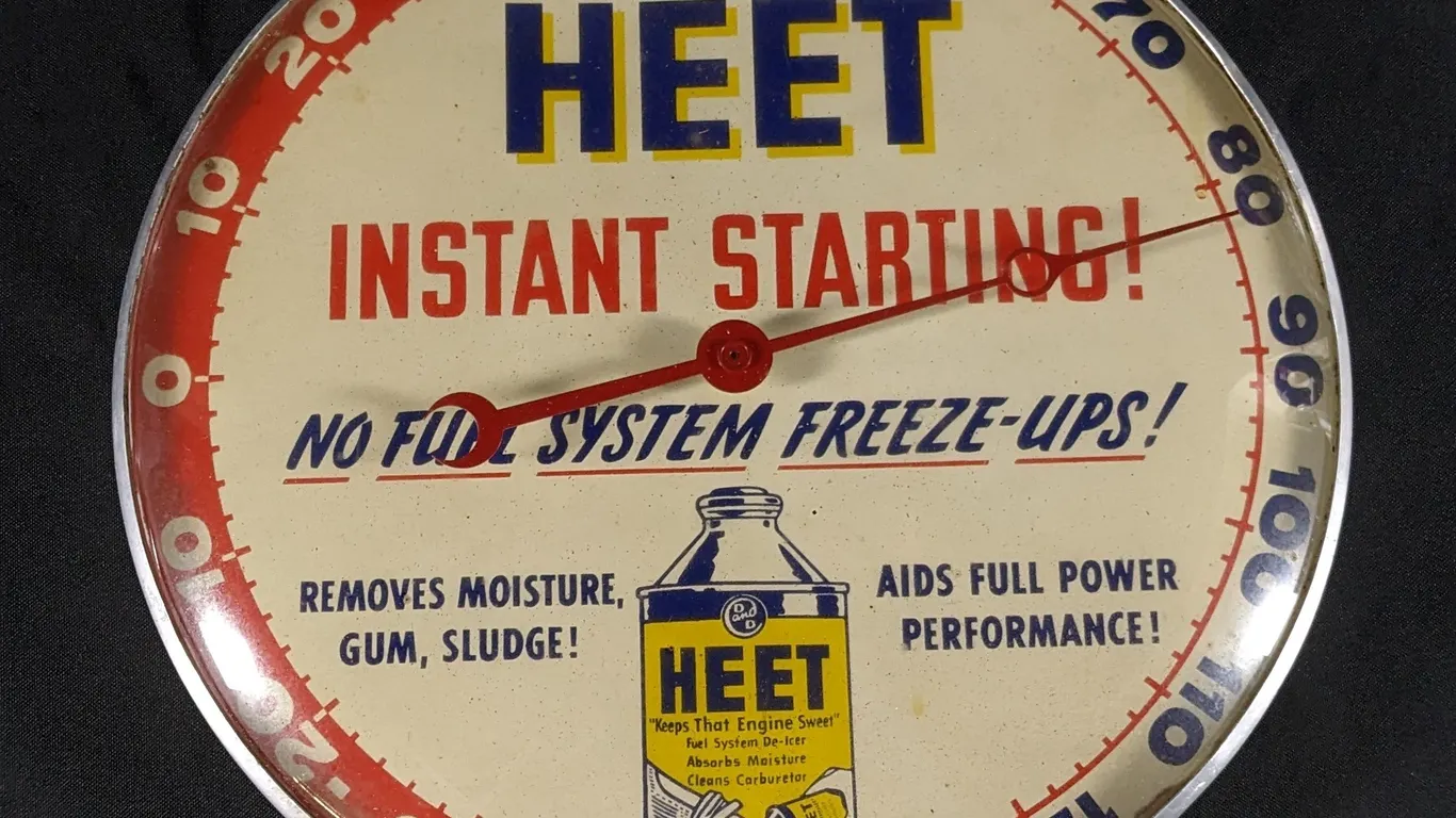HEET INSTANT STARTING THERMOMETER SIGN