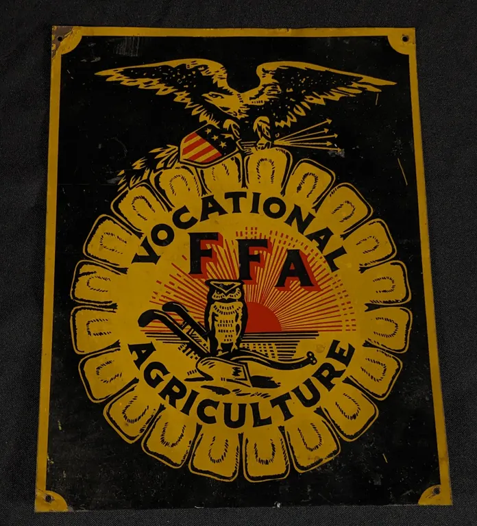 TIN SIGN FFA VOCATIONAL AGRICULTURE FUTURE FARMERS OF AMERICA