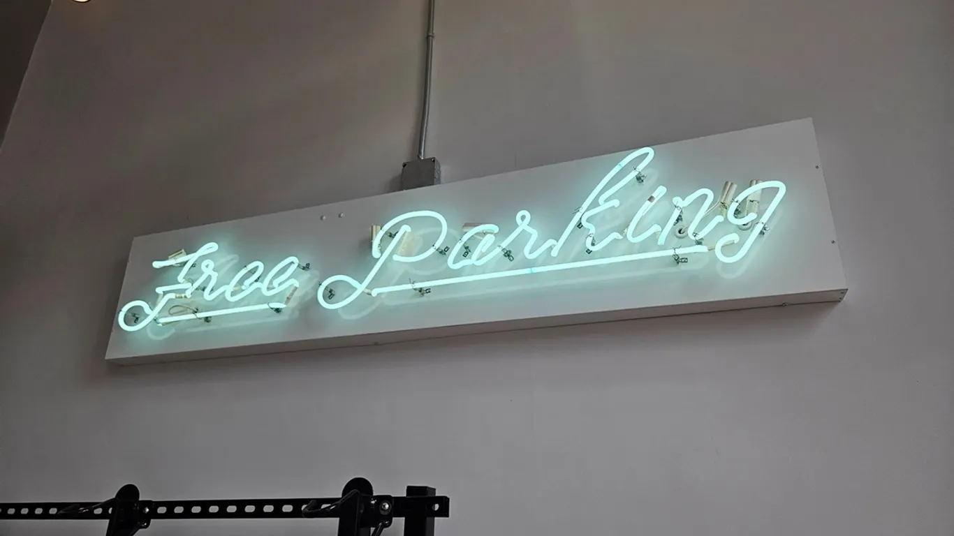 "Free Parking" Neon Sign, Approx. 78"x16"