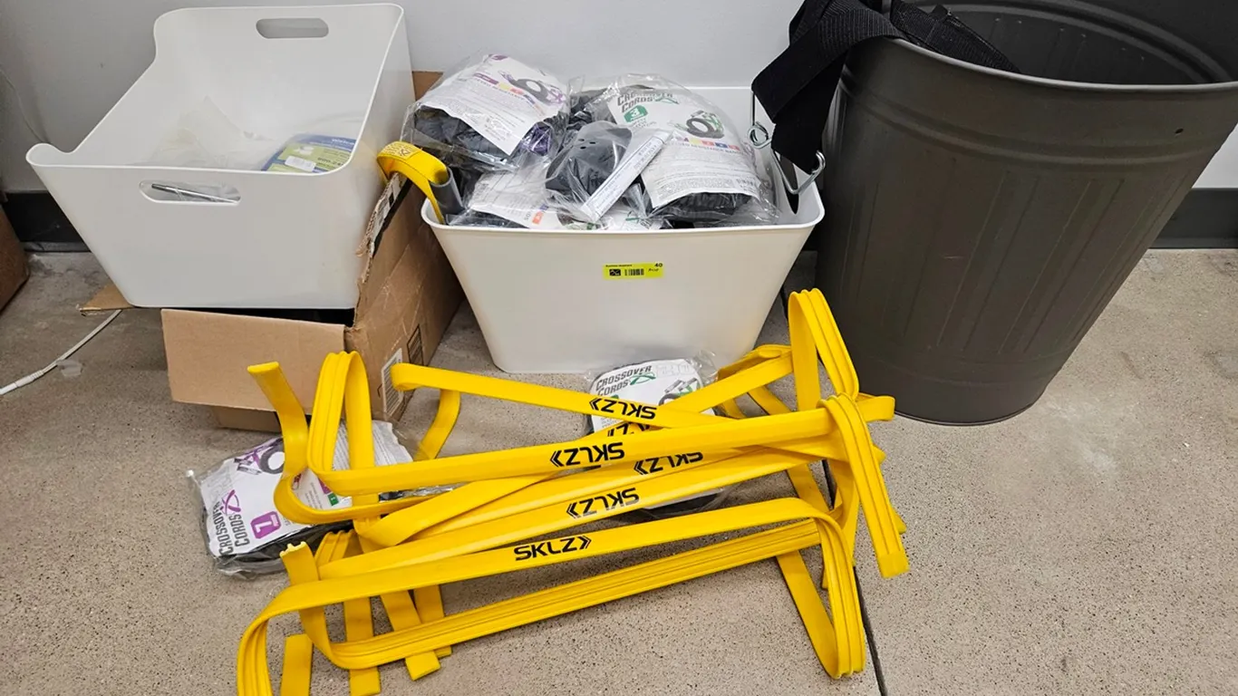 Assorted Training/Fitness Accessories, Crossover Cords, Belts, Sklz Hurdles, More