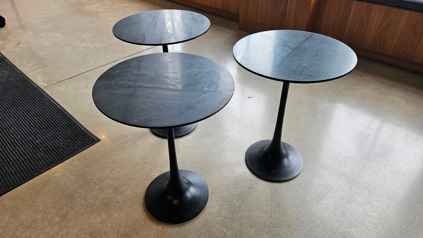 3 Stone Top Accent Tables, 19"x25"