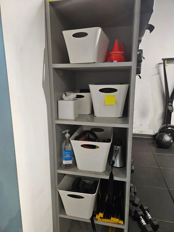 Assorted Training/Fitness Accessories, Elastic Bands, Sklz Ladder/Hurdles, Rogue Chalk Baskets, More