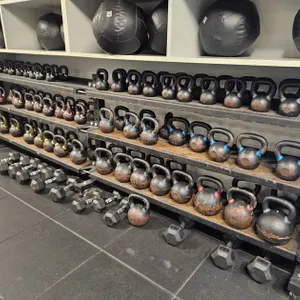 2 Kettlebell/Dumbbell Racks on Wheels, 152"x15"x44" and 76"x15"x44"