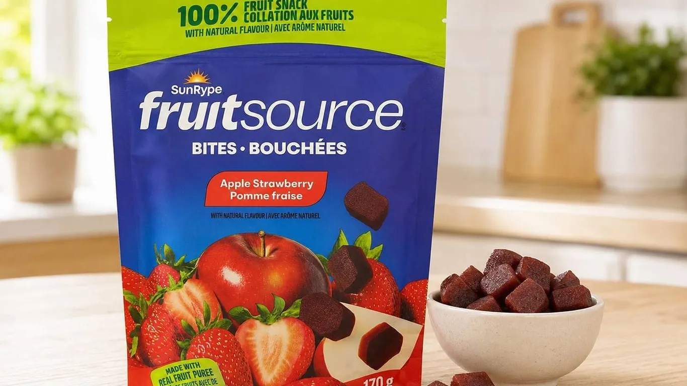 SunRype FruitSource Apple Strawberry Bites 12 x 170g