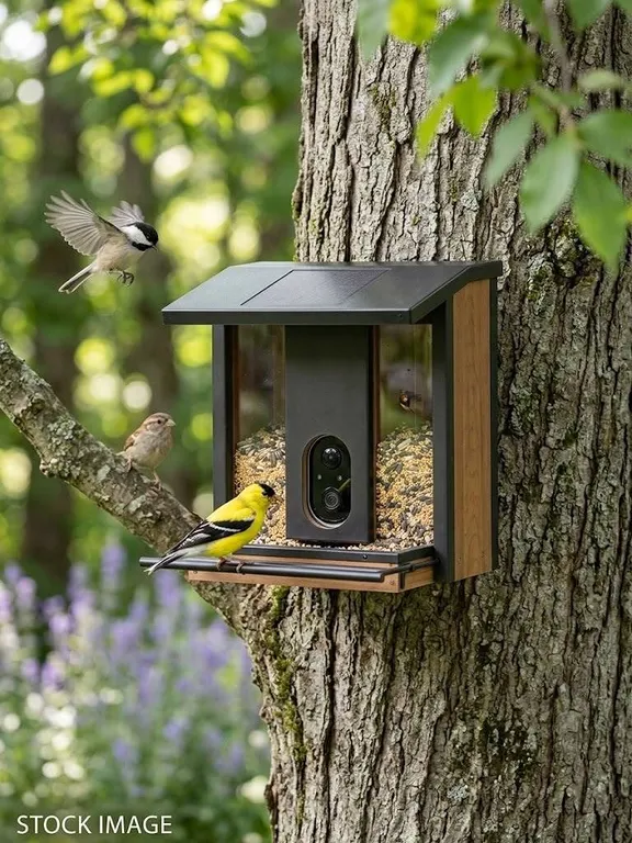 Evergreen Solar Camera Bird Feeder