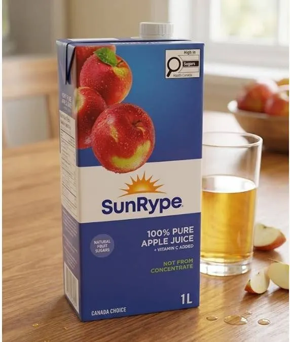 Lot of 11 SunRype 100% Pure Apple Juice 1L