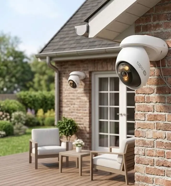 Tapo Outdoor Pan/Tilt Security 4K Wi-Fi Cameras 2-Pack