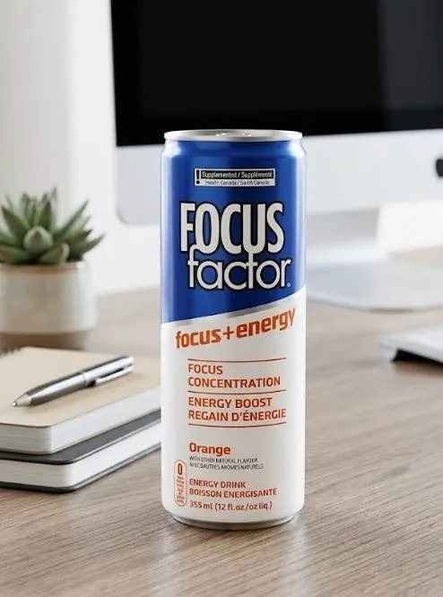 Focus Factor Focus + Energy Orange 12 x 355ml