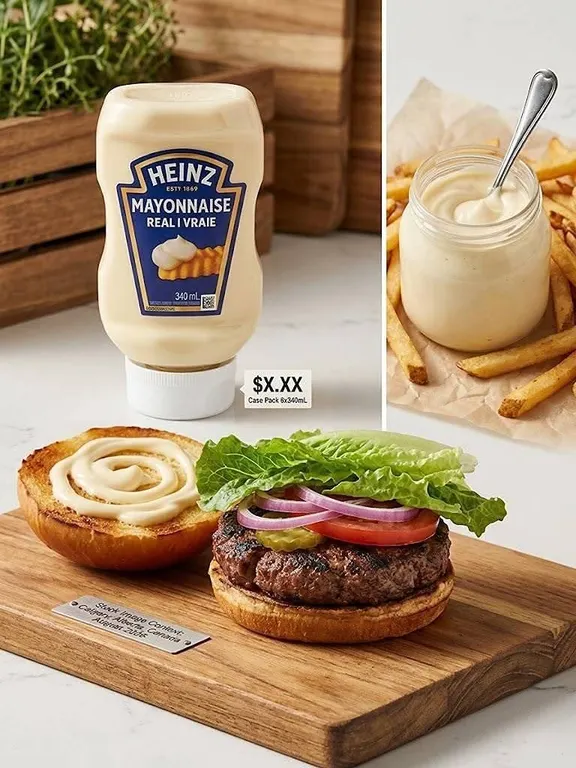 Heinz Mayonnaise Bottle, 6 x 340mL