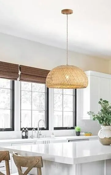 NANEE Woven Bamboo Pendant Lamp Shade
