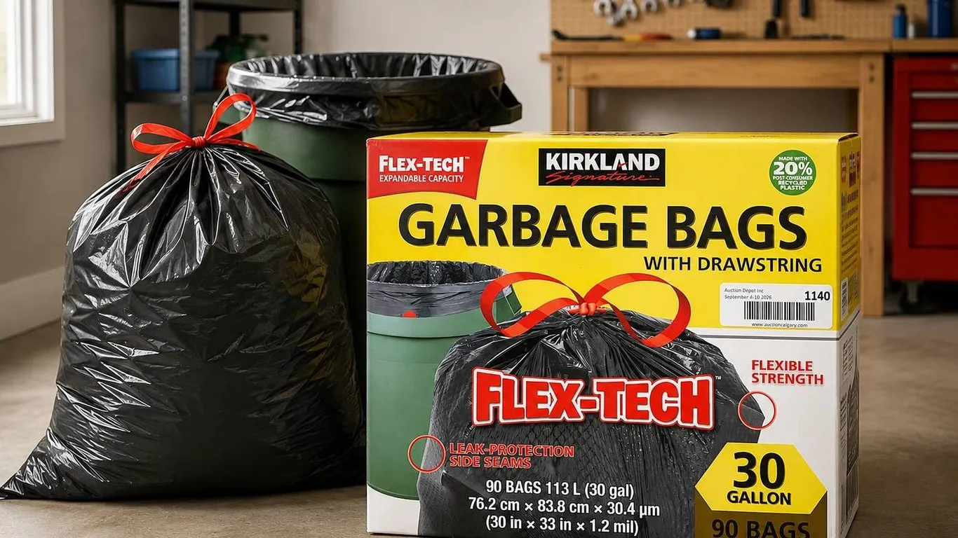 Kirkland Signature 30 Gallon Garbage Bags, 90 Count