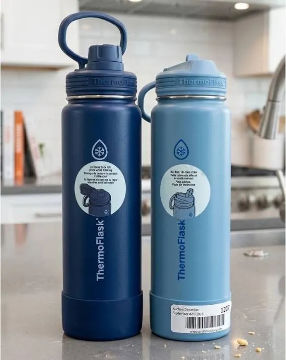 ThermoFlask Set of Two Insulated Bottles