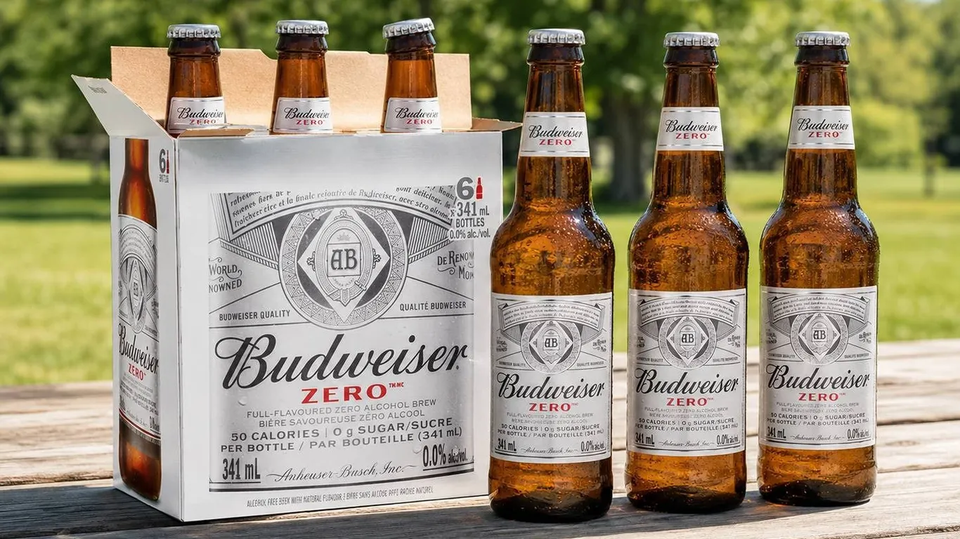 Budweiser Zero 0.0%, 6 x 341mL