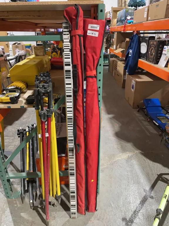 3 Nedo Aluminum Adjustable Height Leveling Rods