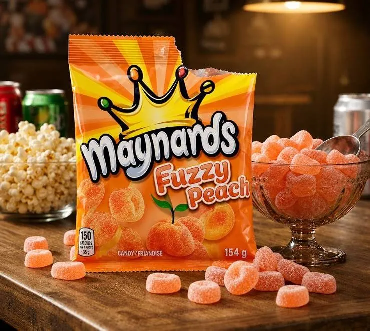 Maynards Fuzzy Peach Candy 12 x 154g