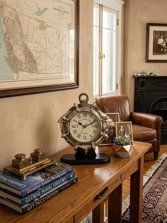 Sir William & Smith London Nautical Desk Clock