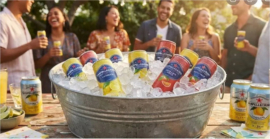 Sanpellegrino Variety Pack 24 Cans x 330ml Lemon And Blood Orange