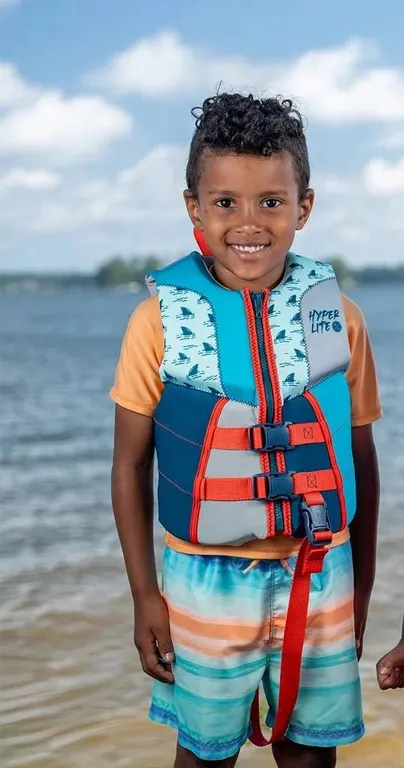 Hyperlite Youth Life Jacket Blue and Red