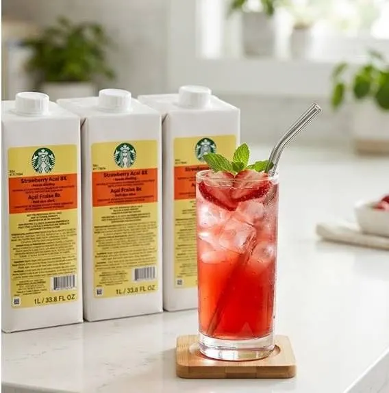 Lot of 12 -Starbucks Strawberry Acai 8X Beverage Concentrate 1L