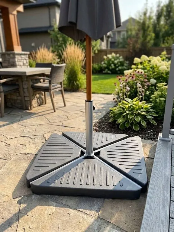 Lot of Four Heavy-Duty Umbrella Stand Weights