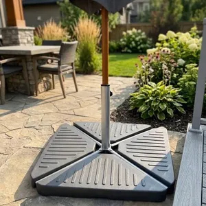 Lot of Four Heavy-Duty Umbrella Stand Weights