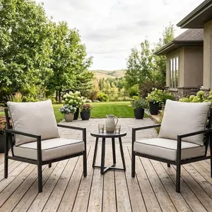 Hampton Bay Broadview Patio Chairs with Cushions, 26â€ x 28â€ x 35â€