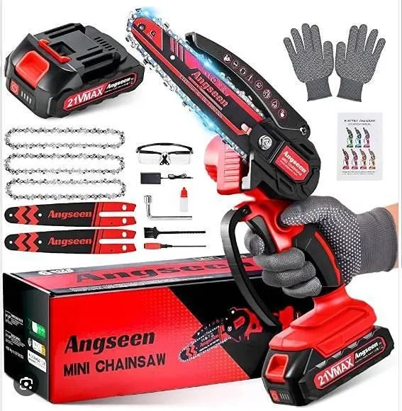 Angseen Mini Chainsaw with 6 Inch Guide