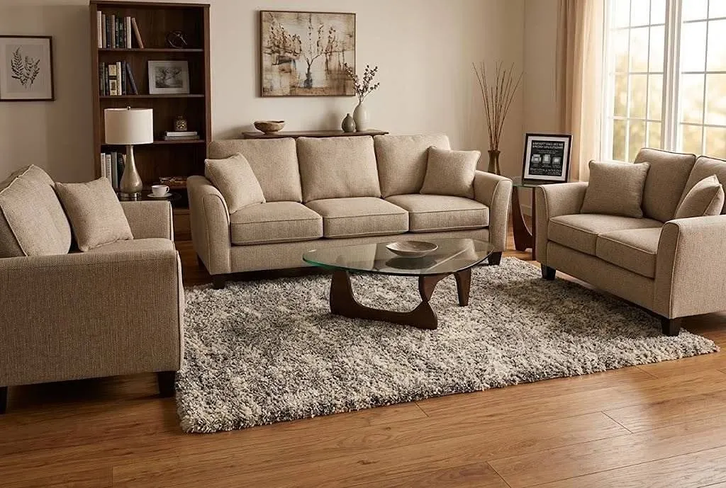 Cam Living Rosedale Shag Area Rug, 5 ft x 7 ft