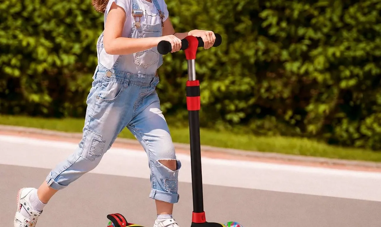 LifeMaster LED Light Kids Scooter, Adjustable