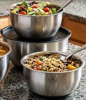 MIU Stainless Steel Mixing Bowls With Lids Set