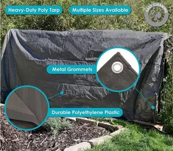 VALU+ Heavy Duty 8ft x 10ft Gray Tarp
