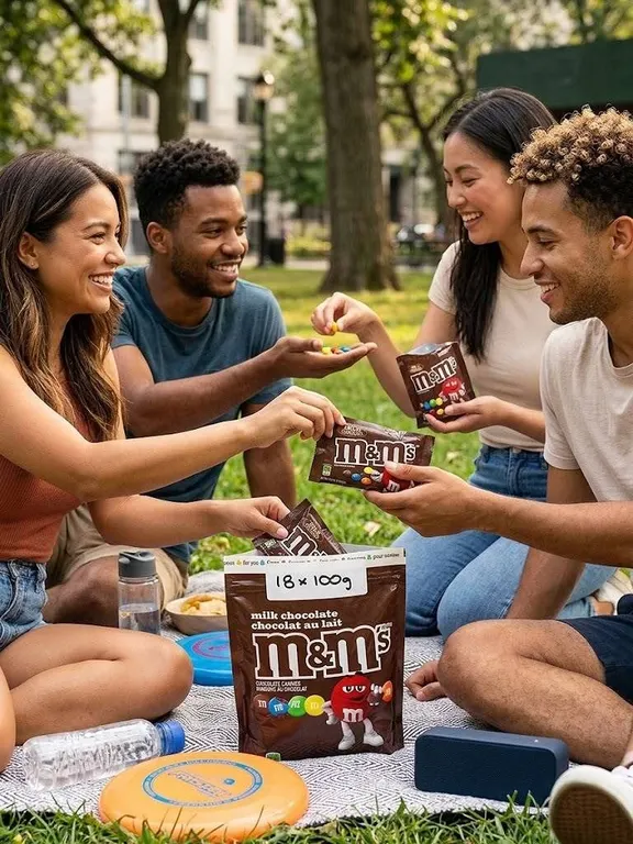 M&M's Milk Chocolate Candies 100g Bag