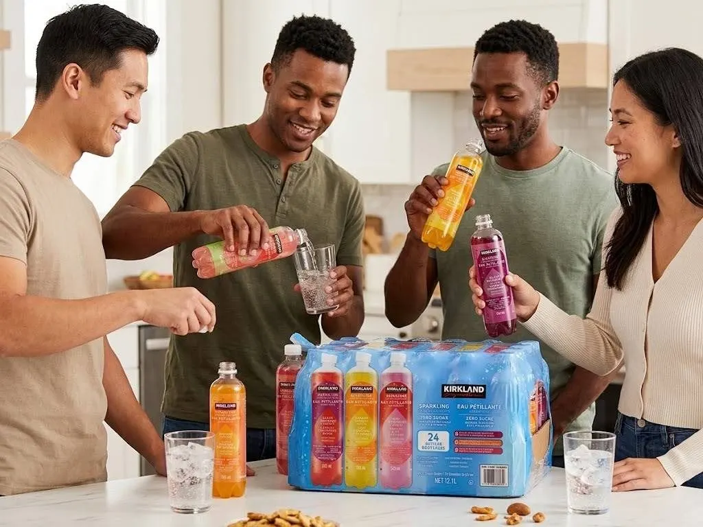 Kirkland Sparkling Water Variety Pack 24 Bottles