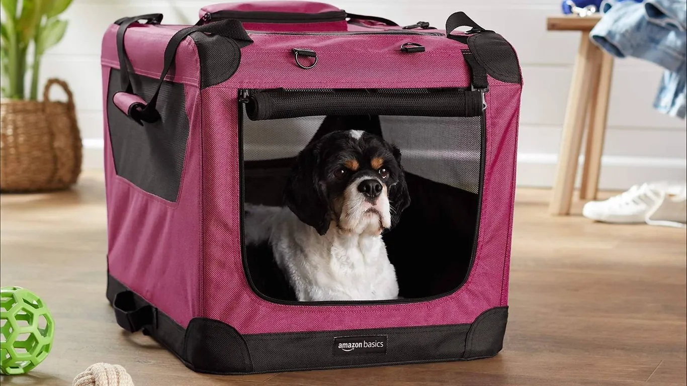 Amazon Basics Folding Portable Soft Pet Crate 36"