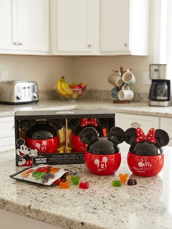 Disney Mickey & Minnie Figural Treat Jars Set
