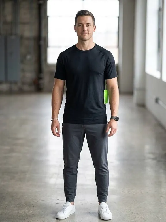 FWD Push Seamless SS Tee Black Beauty LG