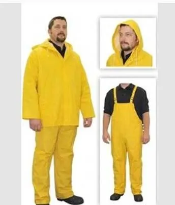 Yellow 2-Piece Rain Suit, Size Large
