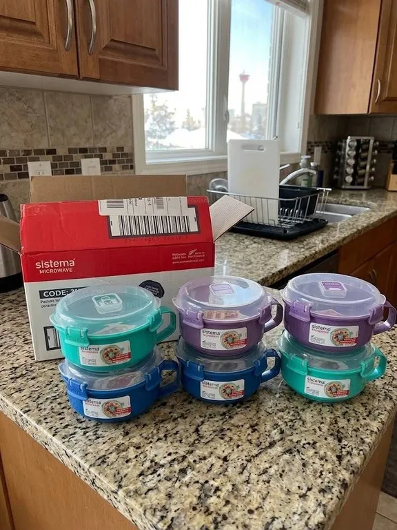 4 Sistema Microwave 850ml Breakfast Bowls